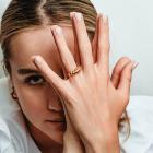 BRAID RING ROSE
